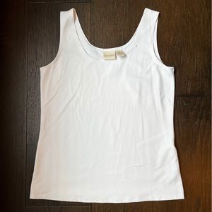 Chico’s White Microfiber Tank size 0. Brand new. Never worn